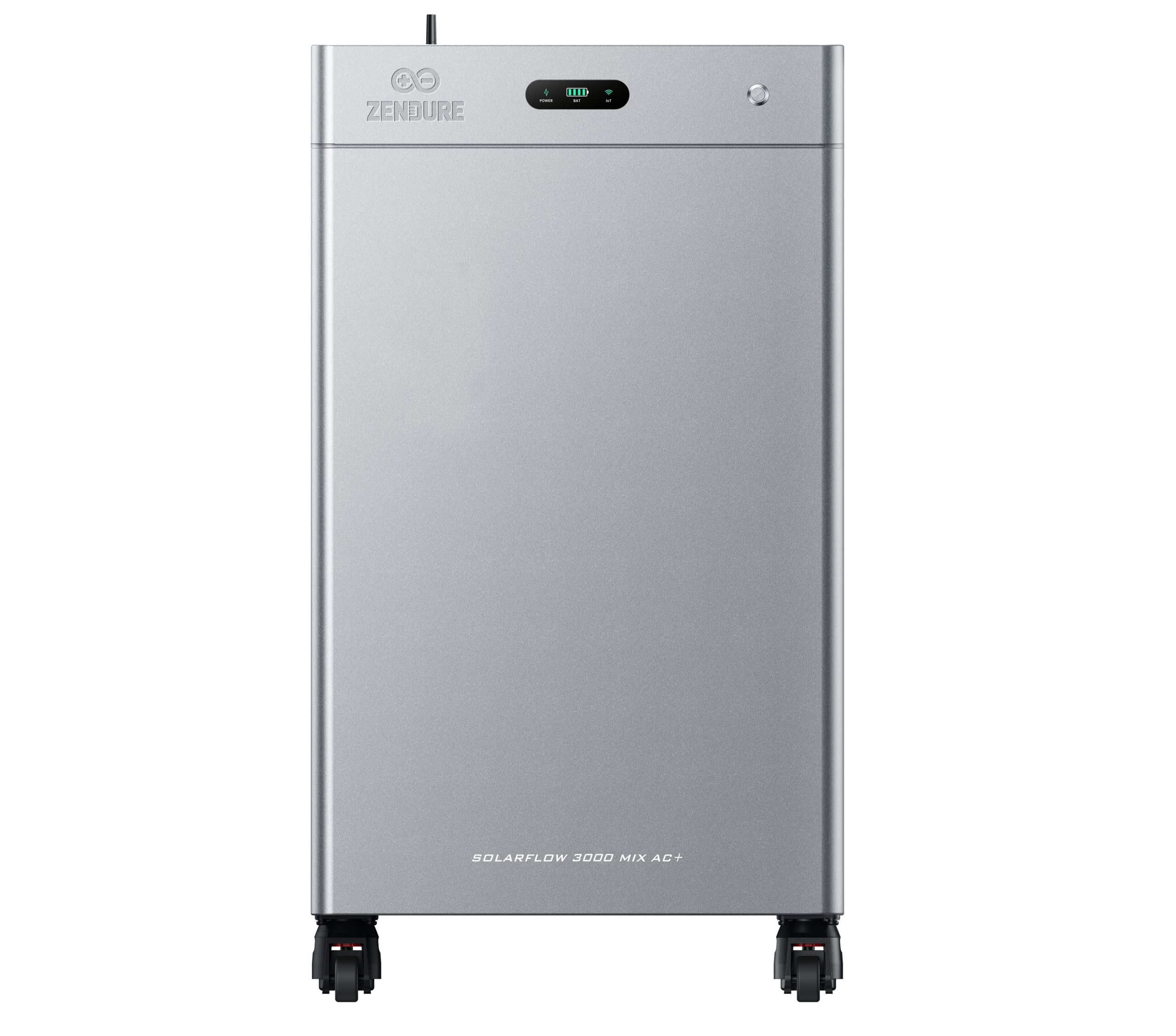 Vooraanzicht van de thuisbatterij Zendure SolarFlow 3000 Mix AC+